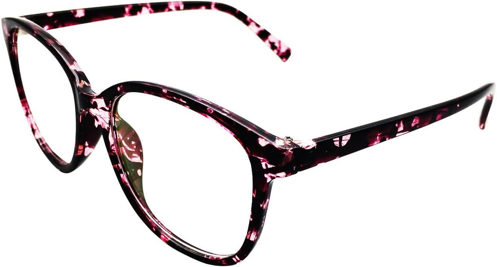 Womens Oversize Readers +3.50 Purple Floral 1.56 High Index Lenses Reading Glasses Eyewear