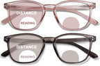 Bifocal Reading Glasses for Women Blue Light Blocking Clear Top Bifocal Computer Readers with Spring Hinges