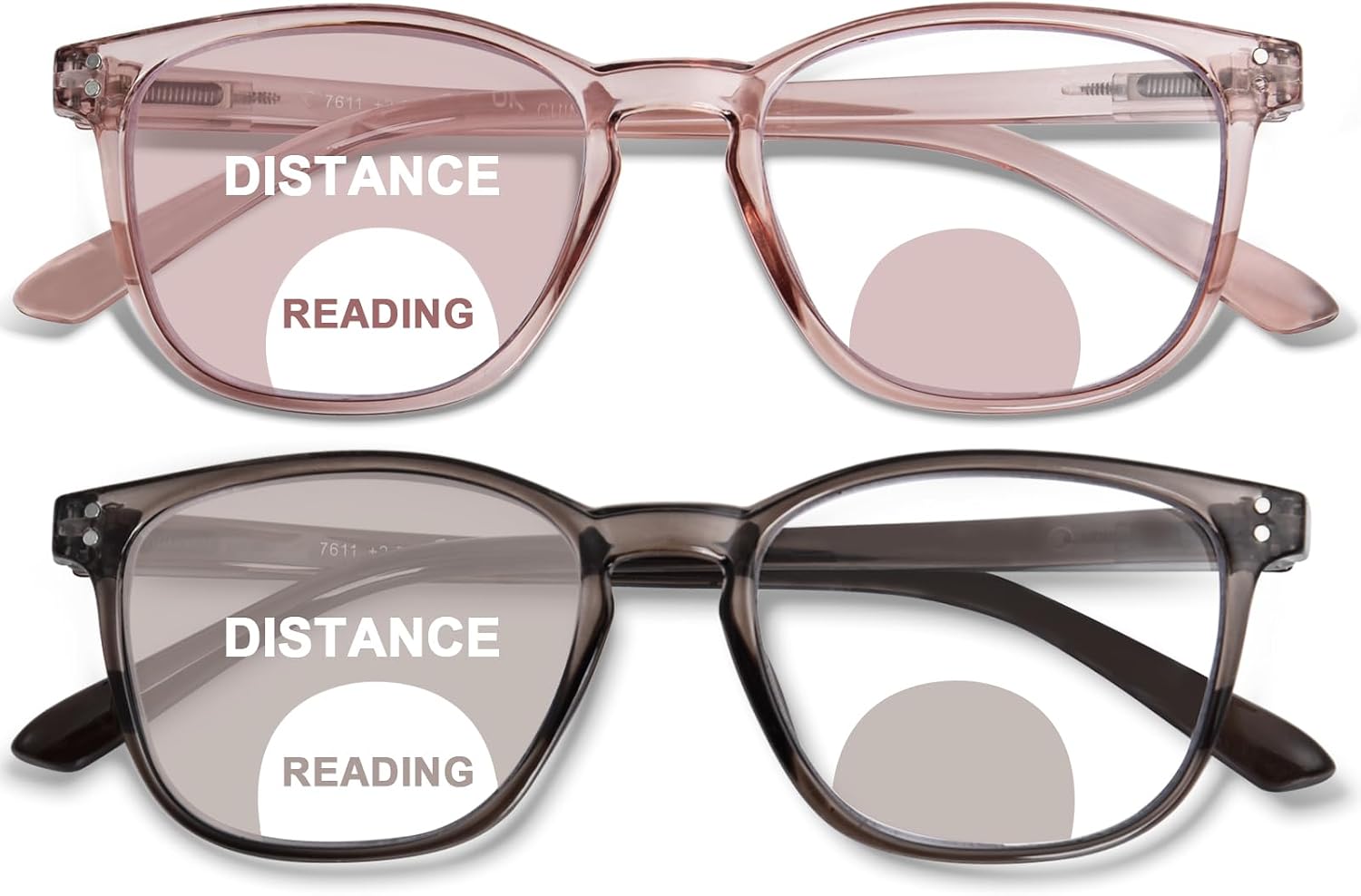Bifocal Reading Glasses for Women Blue Light Blocking Clear Top Bifocal Computer Readers with Spring Hinges