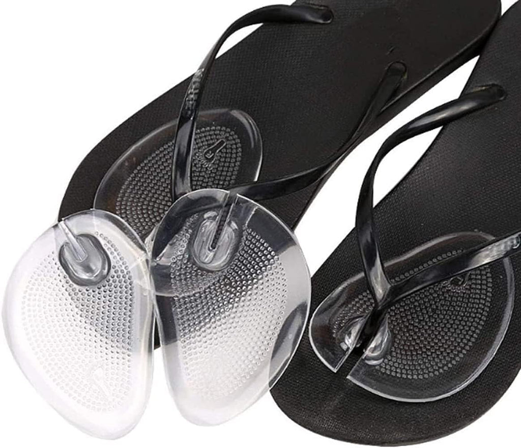 ericotry 3 Pairs Transparent Flip Flop Gel Inserts Thong Sandal Toe Protectors Self-Adhesive Non-Slip Forefront Footpads Toe Guards Cushions