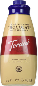 Torani Sugar Free Sauce, White Chocolate, 64 Ounces