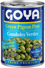 Goya Green Pigeon Peas Low Sodium, 15 oz, 2-Pack