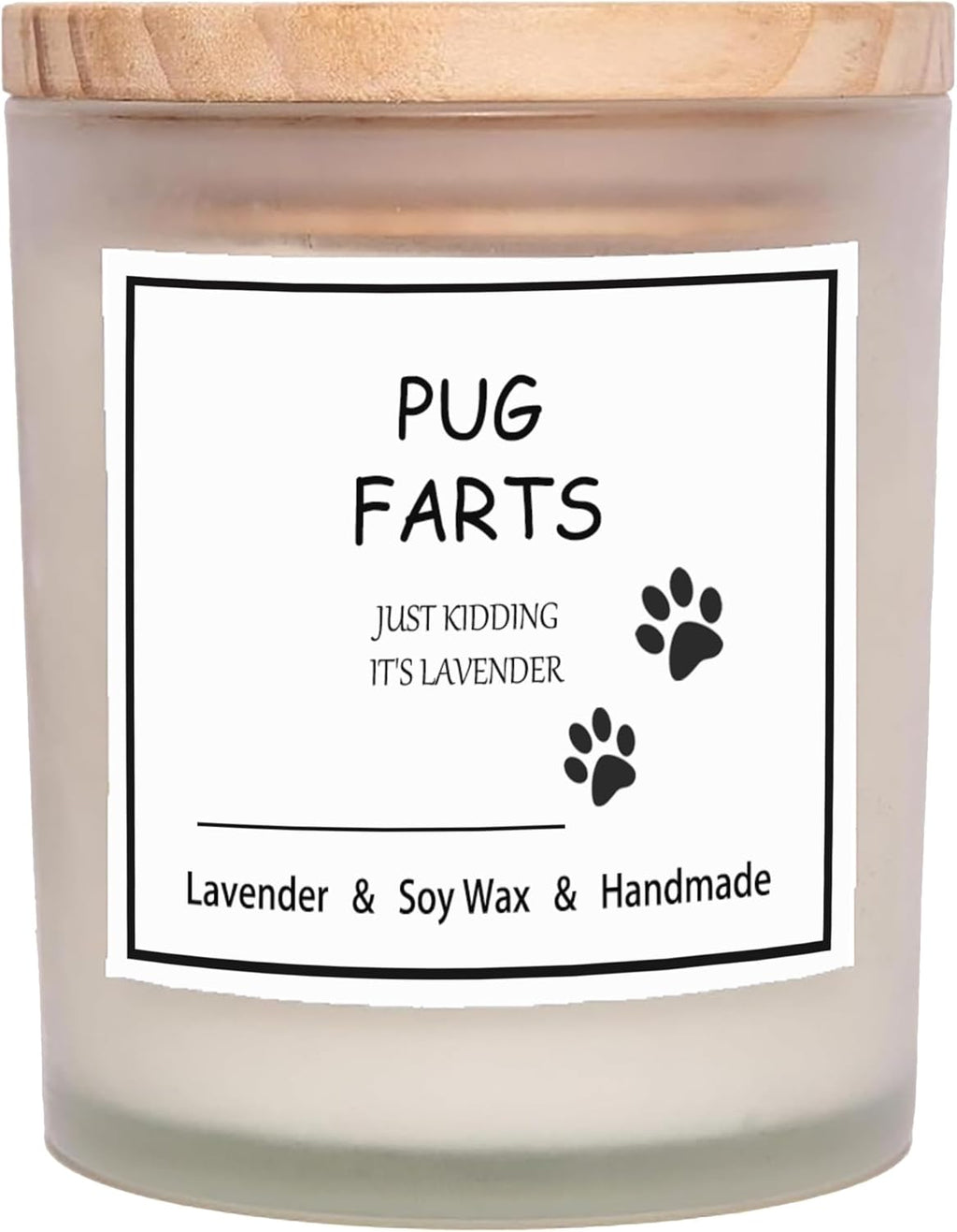 OSHINE Scented Candle: Pug Gifts for Dog Moms, Funny Candles for Women, Unique Gifts for Pug Lovers