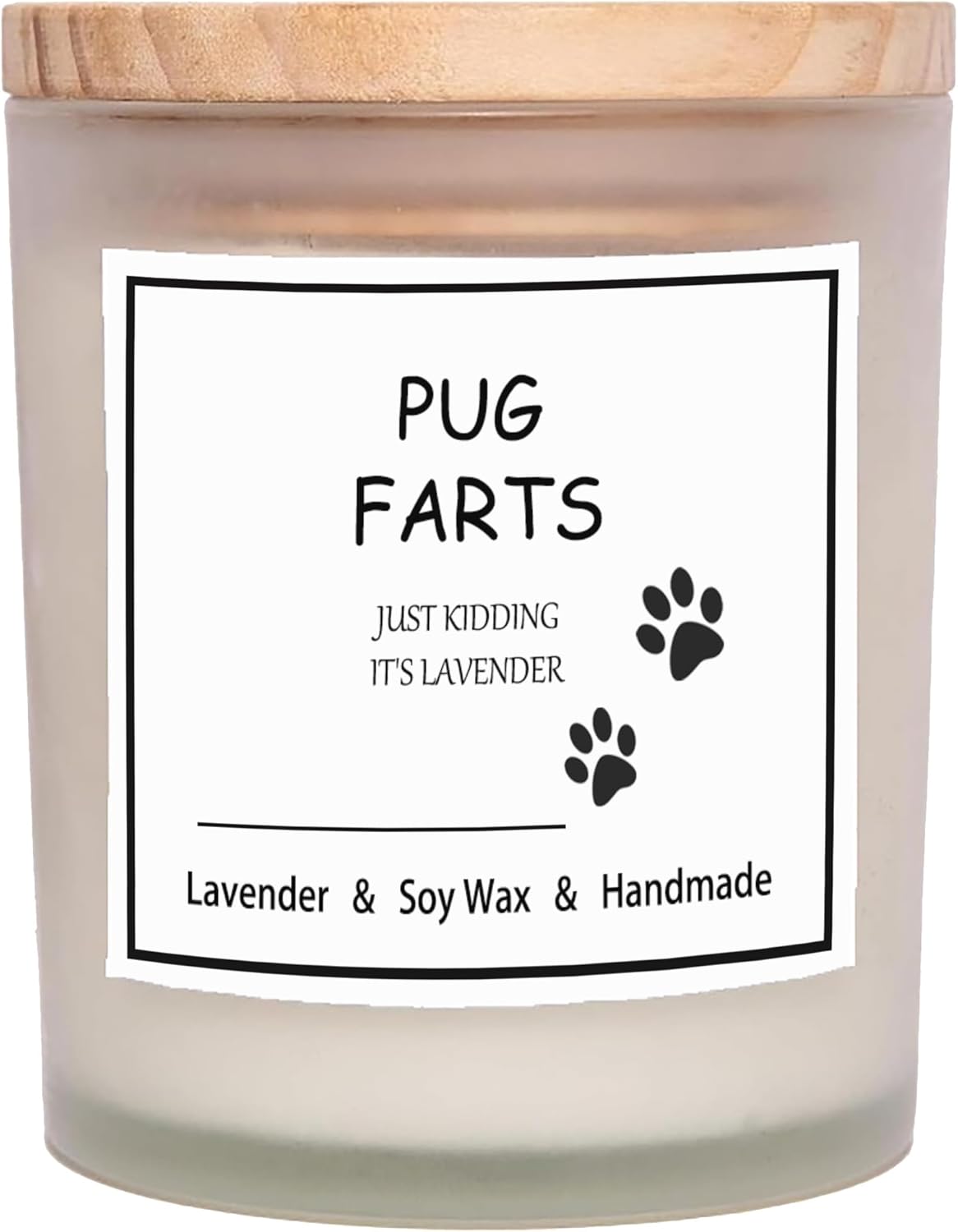 OSHINE Scented Candle: Pug Gifts for Dog Moms, Funny Candles for Women, Unique Gifts for Pug Lovers