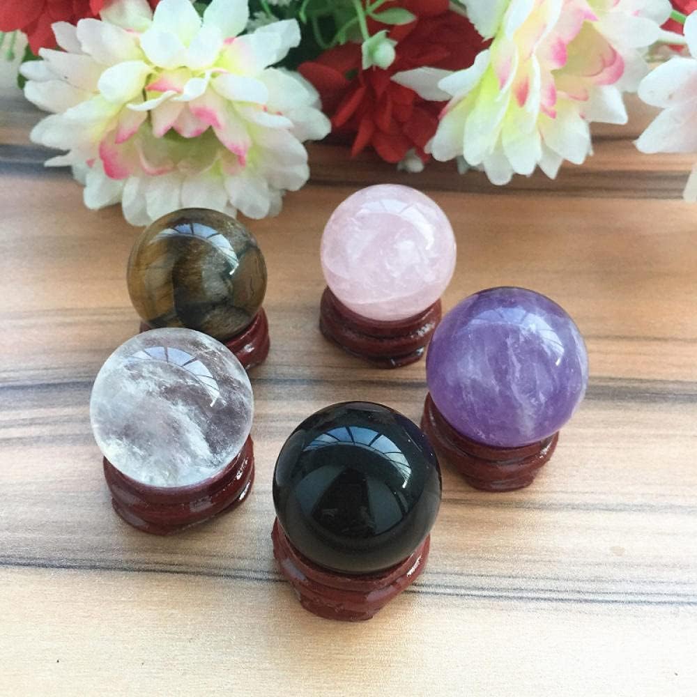 1PC 30mm Natural Amethyst/Pink/White/Black Obsidian/Tiger's Eye Quartz Crystal Sphere Ball Stone Home Decor Lucky-Tiger_Eye_Stone