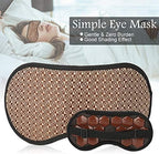 Jade Eye Mask, Anti Aging Face Sleep Eye Mask Jade Mask Jade Stones Cool Sleep Eye Mask Eye Treatment Massager Eye Covers(Germanium stone)