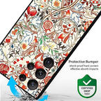Berkin Arts Compatible with Samsung Galaxy S24 Ultra 5G Case Art Silicone Phone Case Pink Intricate Ornamental Flourishes (Acanthus by William Morris)