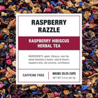 Tiesta Tea - Raspberry Razzle Tea, Loose Leaf, Raspberry Hibiscus Herbal Tea, Premium Caffeine-Free Tea Blend, Make Hot or Iced & Up to 25 Cups, 2 oz Resealable Pouch
