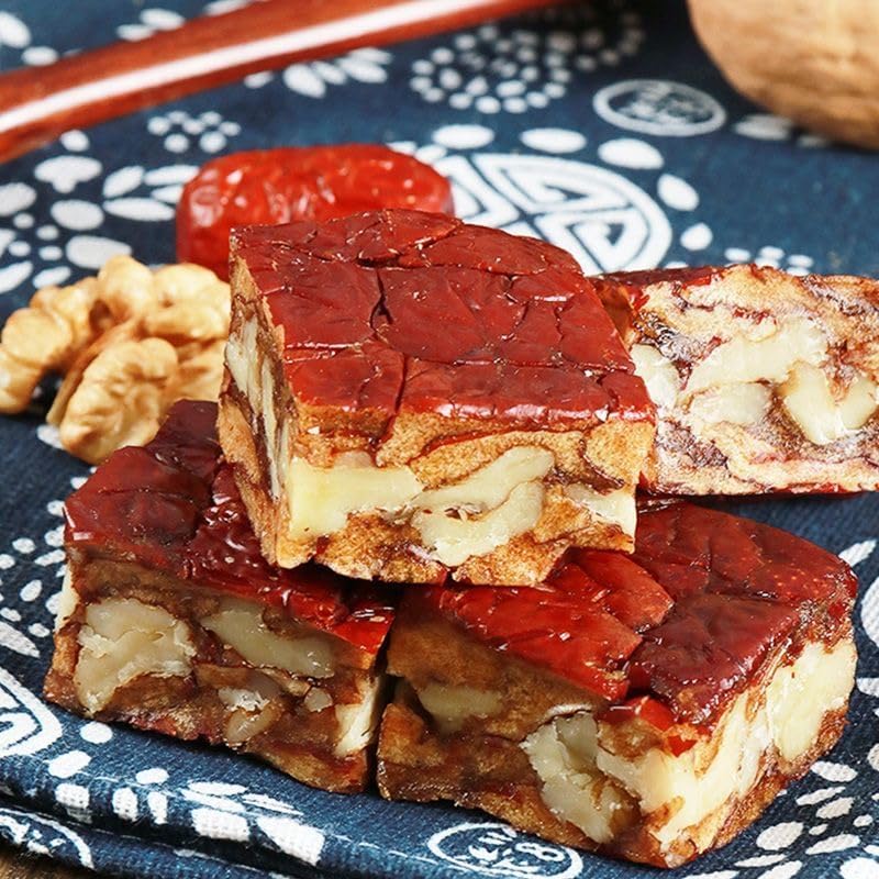 Walnut & Jujube Pie 250g,Natural Energy Snack with Whole Walnuts & Dates,Sweet & Chewy Healthy Snack,Nutritious Nut Snack, Perfect for Breakfast, Tea Time & On-the-Go,Individually Packaged & Portable