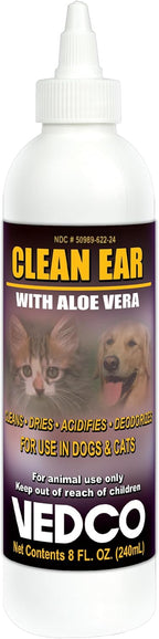 Vedco Clean Ear w/Aloe Vera, 8oz