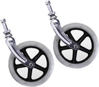 Wheelchair Front Fork Wheel Assembly, 6-inch, 7-inch, 8-inch PVC Material, Non-Slip, Puncture-Resistant, Wheelchair Accessory(Gray,7 inches)