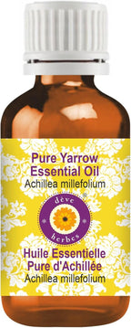 dève herbes Yarrow Essential Oil (Achillea millefolium) Pure | Non-Sticky | Non-Greasy | Lightweight | Men & Women | All Skin Types | Steam Distilled 5ml (0.16 oz)