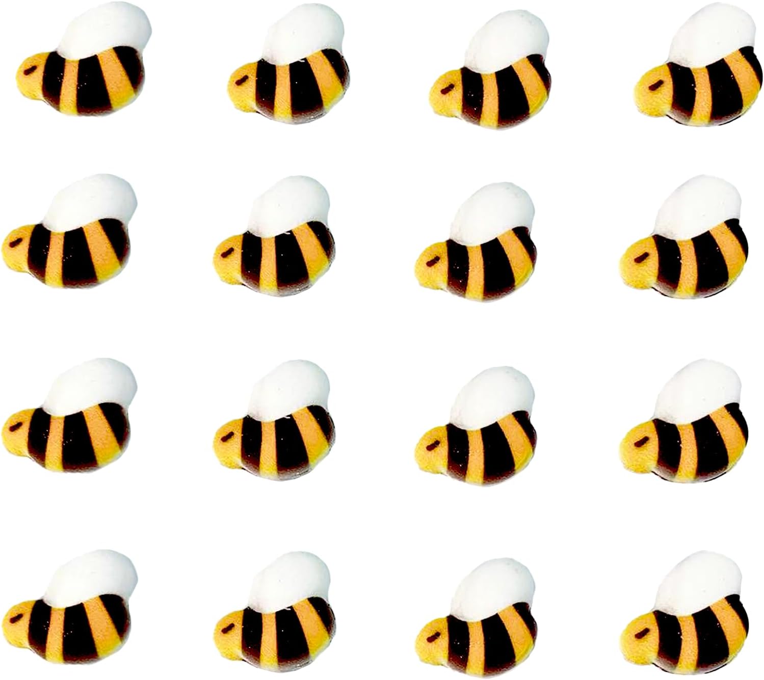 PhilaeEC 16 PCS Edible Bumble Bees Icing Cake Decoration Candy Sprinkle Cupcake Topper Ice Cream Cookies Frosting Decoration