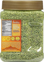 Rani Fennel Seeds (Saunf Sabut) Whole Spice 16oz (1lb) 454g PET Jar ~ All Natural | Gluten Friendly | NON-GMO | Kosher | Vegan | Indian Origin