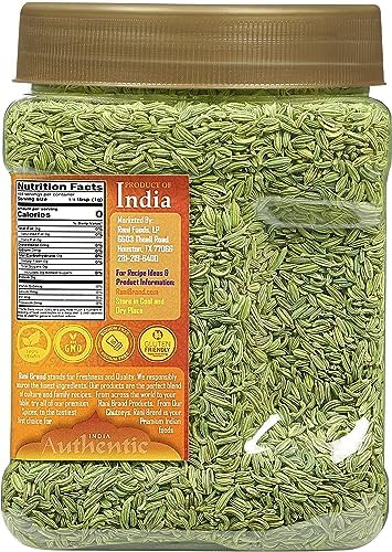 Rani Fennel Seeds (Saunf Sabut) Whole Spice 16oz (1lb) 454g PET Jar ~ All Natural | Gluten Friendly | NON-GMO | Kosher | Vegan | Indian Origin