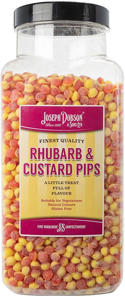 Joseph Dobson Rhubarb & Custard Pips Jar - 2.72Kg