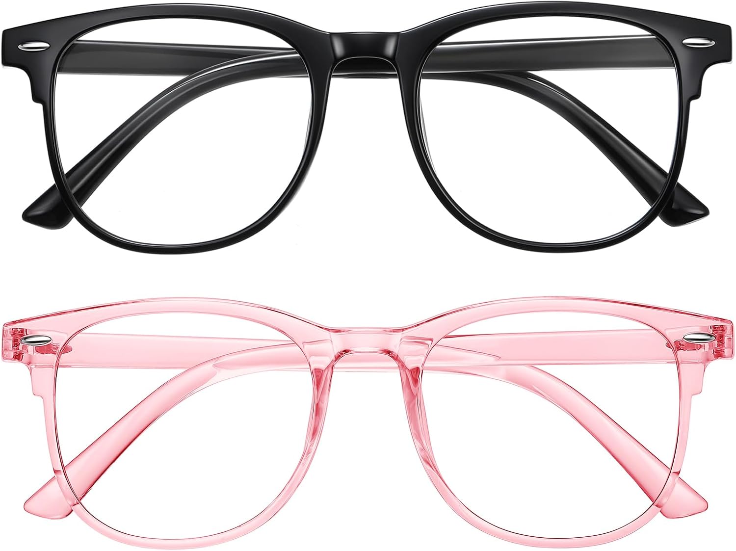 Okany Blue Light Blocking Glasses for Women Men Woman Black Computer Screen Filter Gaming Glasses Womens Mens 99.9% Blue Light Blocker Round Fashion Eye Glasses