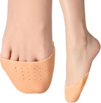 Toe Pads for Pointe Shoes, Silicone Ballet Dance Toe Pads with Breathable Hole Soft Gel Toes Cover Protectors High Heels Toes Caps for Women Girls Dancers