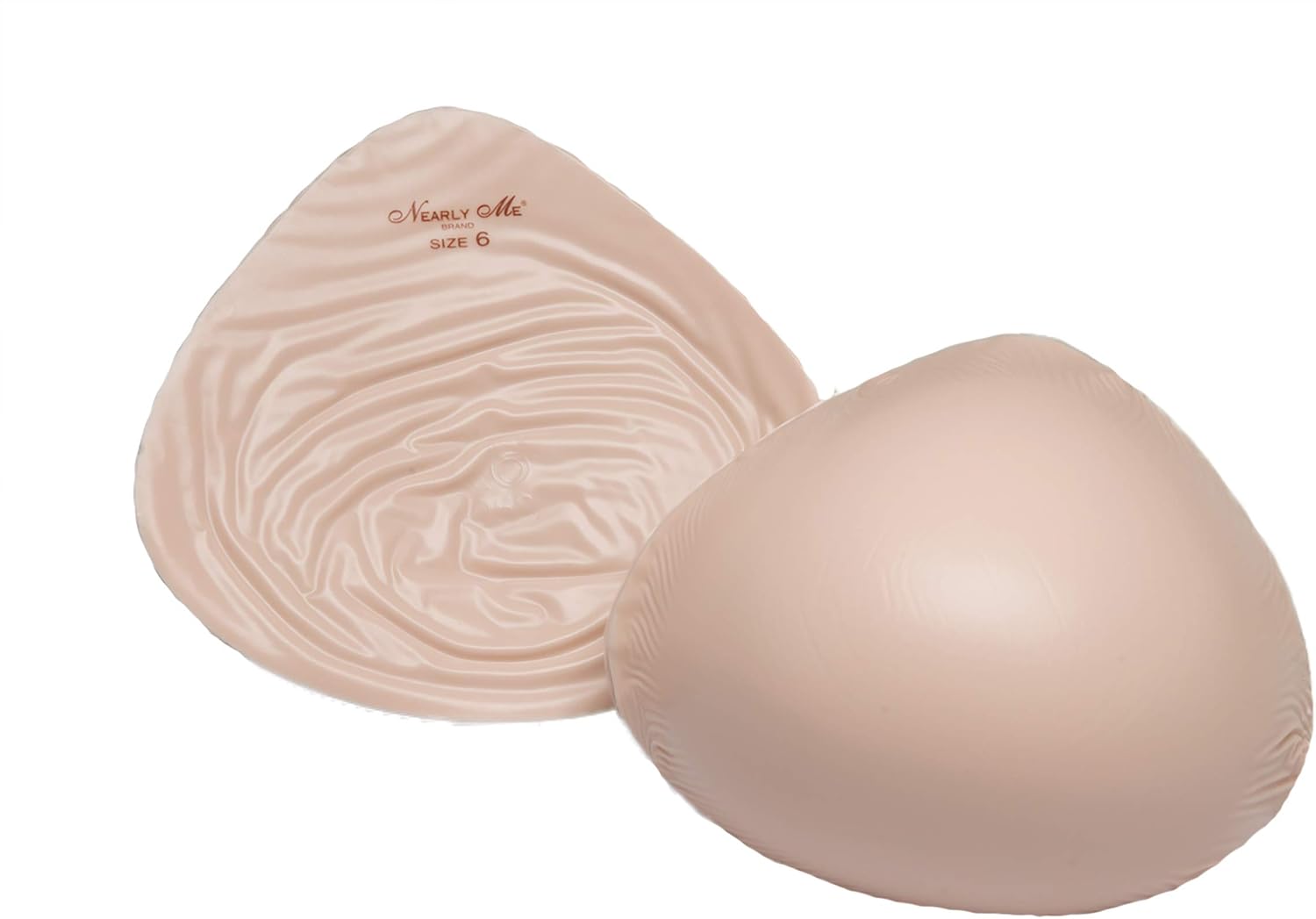Nearly Me - #985 Super Soft Ultra Lite Wt Full Triangle Silicone Mastectomy Breast Form, Sold AS Each not Sold in Pairs.