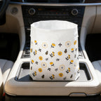 15Pcs/Pack Car Disposable Garbage Bag Self-adhesive Portable Auto Household Kitchen Offices Desktop Trash Bag,20 * 25cm (Flower shaped)
