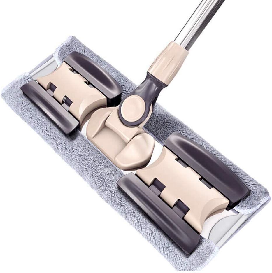 360 Degree Spin Mop with Microfiber Pads Flat Mop Floor Telescopic Handle Home Kitchen Floor Cleaner Wood Ceramic