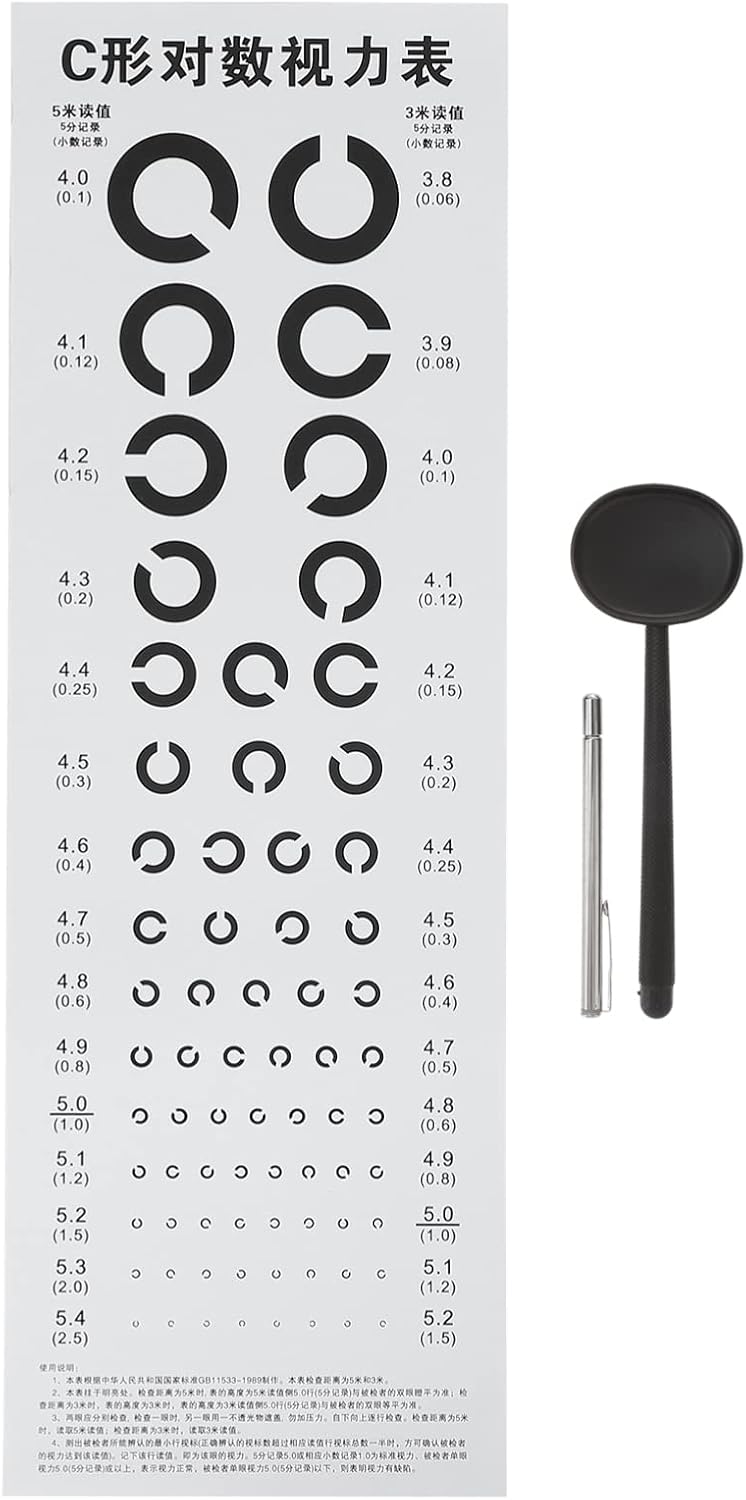 iplusmile 3sets Wall Eye Chart Occluder Chart for Accurate Eye Exams Schools and Clinics to Range Easy to Printing