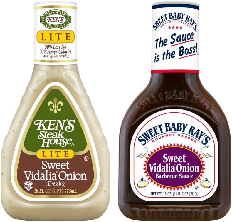 Ken's Steak House Variety, 1 Ken's Steak House Sweet Vidalia Onion Dressing, 16 OZ, 1 Sweet Baby Rays Vidalia Barbecue Sauce,18 OZ, 1 CT