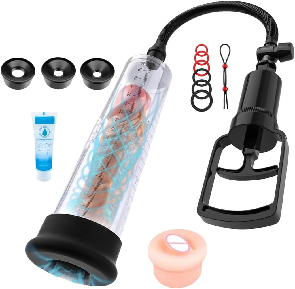 Male Bigger Growth Pump Vacuum Penisen Largement Tool Men with Strong Suction Men's Extended Water Pump Adjustable Man's Home Performance Set Training Tools Trainer Y0U-1