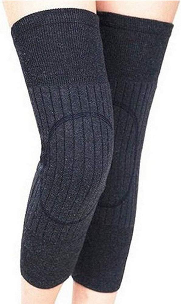 ericotry Unisex Winter Warm Thicken Cashmere Wool Knee Brace Support Pads Leg Warmers Thin Knee Sleeves for Men and Women Sports and Daily Wear (Dark Grey)