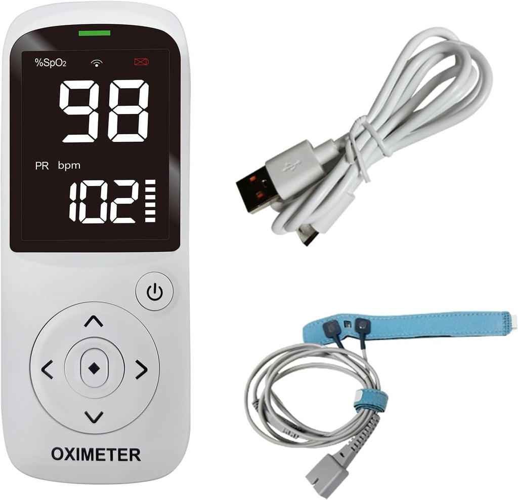 Infant Pulse Oximeter with Soft Wrap Sensor, Battery Powered Baby Oxygen Saturation & Pulse Rate Monitor, Non-Medical Use Only