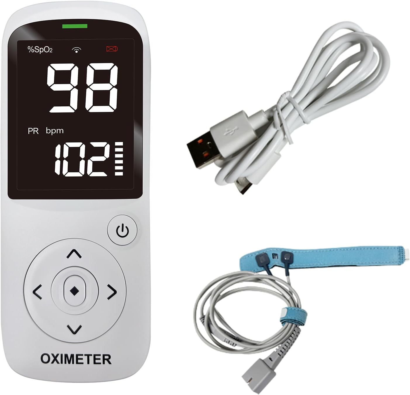 Infant Pulse Oximeter with Soft Wrap Sensor, Battery Powered Baby Oxygen Saturation & Pulse Rate Monitor, Non-Medical Use Only
