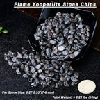 Erliway 100g Natural Flame Yooperlite Stone Crystal Chips, 7-9mm Tumbled Chips Crushed Crystal Stone, Polished Crystal Chip for Fish Tank, Healing Tumbled Chip for Reiki Jewelry Making Home Décor