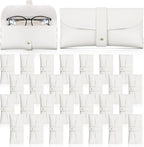 Nuogo 30 Pack Eyeglass Case Soft Glasses Case Studded Sunglasses Pouch Portable PU Leather Bag for Women Men