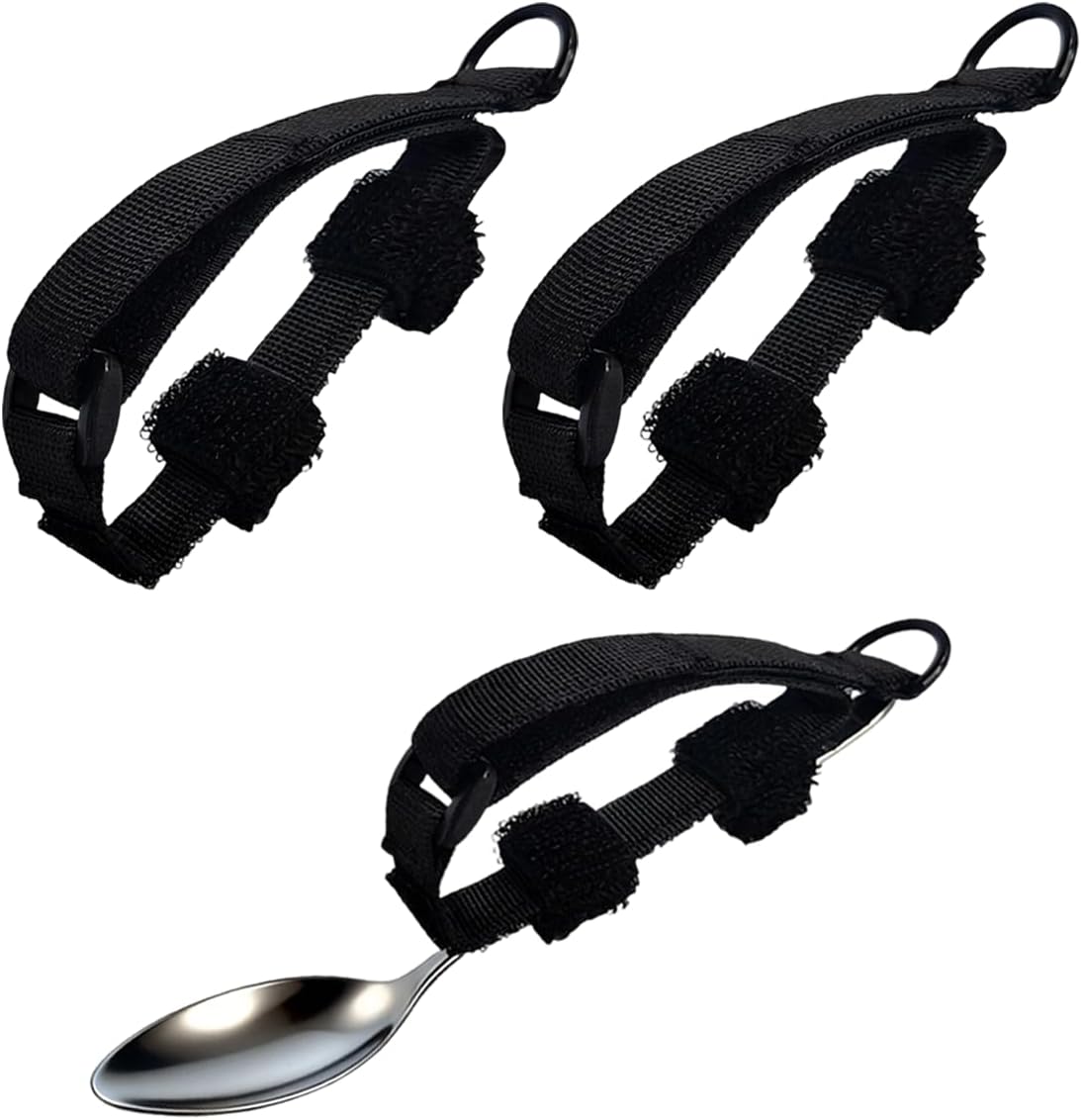 2PCS Adjustable Holding Cutlery Makes Ideal Grip Aid for Holds Utensils Tools,Spoon Fork Universal Cuff Utensil Holder Strap,Suitable for Elderly or Individuals with Weak Grip (2)