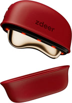 ZDEER LED Red Light Therapy for Face & Neck Massager Facial Care Device – Electric Gua Sha Brass Tool with Heat & Vibration for Firming, Sculpting & Skincare, Red