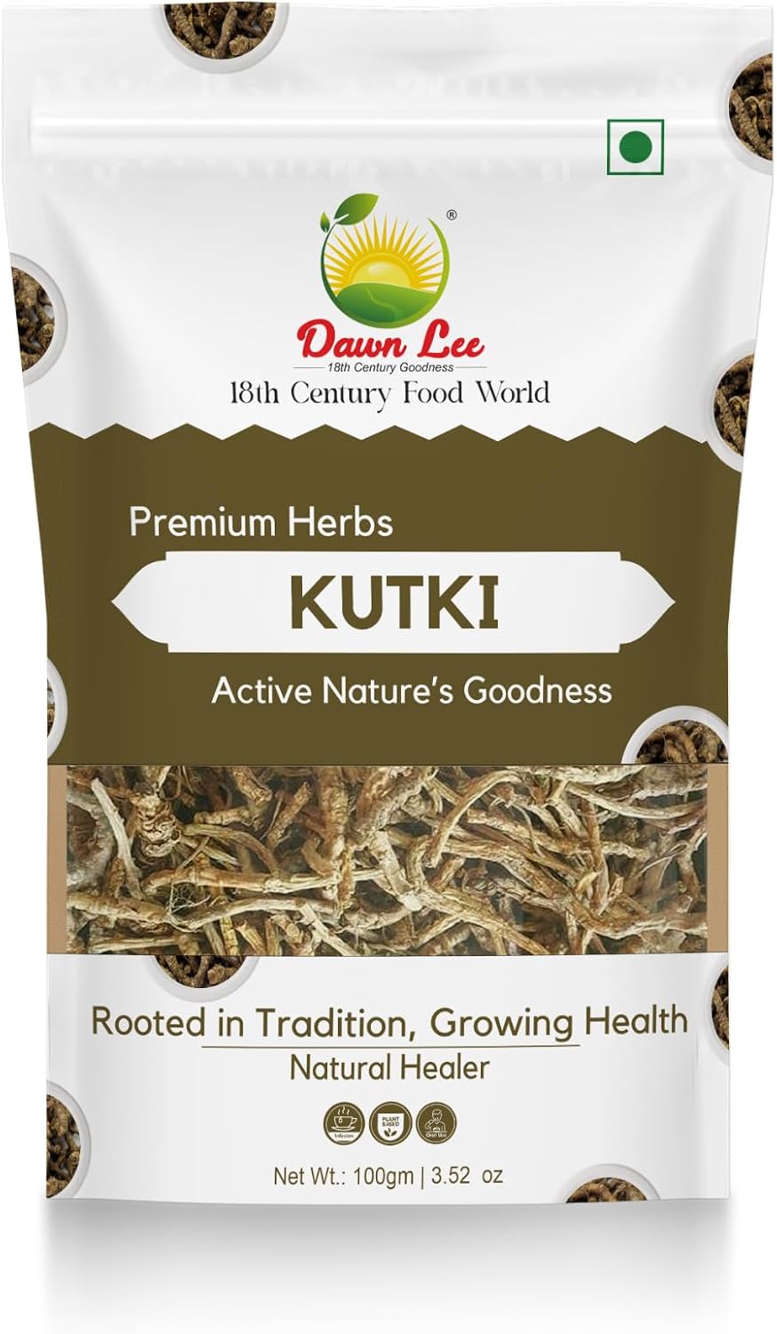 Dawn Lee 18th Century Goodness Kutki Piccorrhiza Kurroa Kardi Indian Herbs Spices- 100GM/ 3.52oz