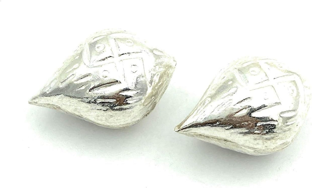 Samyuktha 925 Pure Silver Nariyal (Coconut) for Pooja and Gift Purpose - Set of 2, 1 Gram per Piece