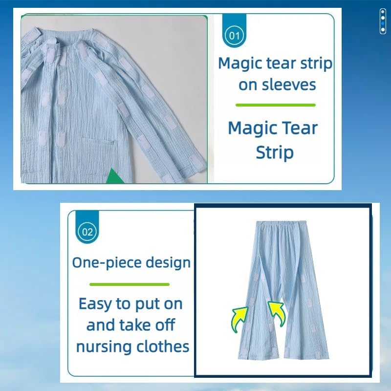 Disability Clothing Long-Sleeved Suit for Home Care Postoperative Fracture Gauze cotton Paste