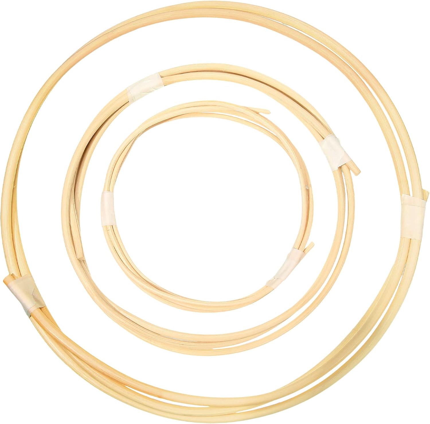 3 Pcs 6 ft Chair Caning Supplies 1/8" 3/16" 1/4" Round Reed Spline Rattan Repair Kit Supplies Basket Weaving Cane for DIY Chair Cane Webbing Wicker Weaving Furniture Making