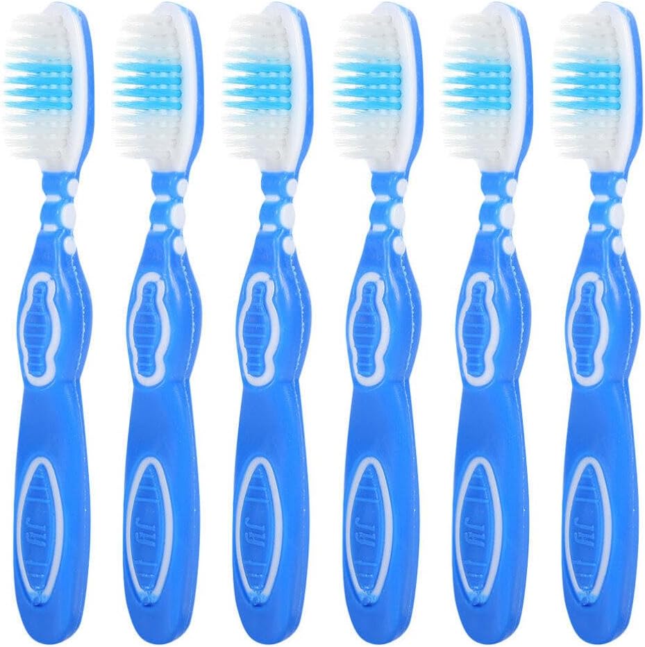 Beaupretty 6 Pack Mini Travel Toothbrush Set with Short Handle Soft Bristles Portable Toothbrushes for Oral Care on the Go Compact Design