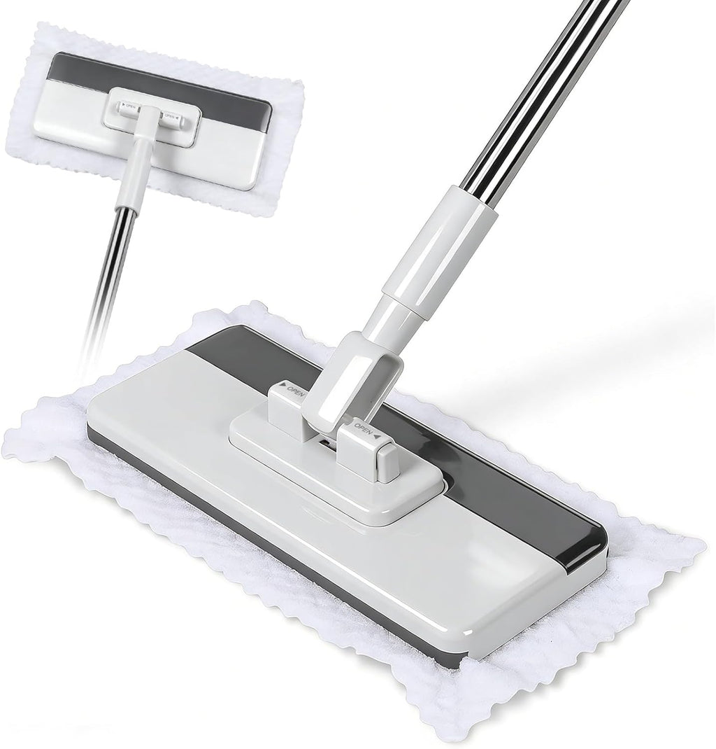Masthome Clamp Mop Compatible with Swiffer Wet Jet Mops, 50" Stainless Steel Handle Mini Mop for Hardwood, Tile, Laminate, Marble, Wall, Window, Multi-Surface Floor Cleaning