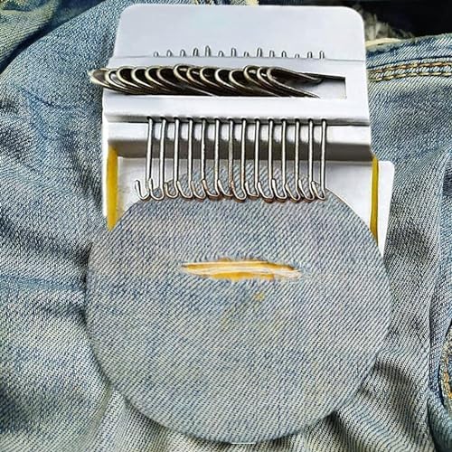 DGYJJZ Darning Loom Speedweve Type Weave Tool, 14 Hooks Convenient Small Weaving Loom Kit for Beginners Quickly Mending Jeans, Repair Holes, DIY Beautiful Weaving Arts on Clothes Socks