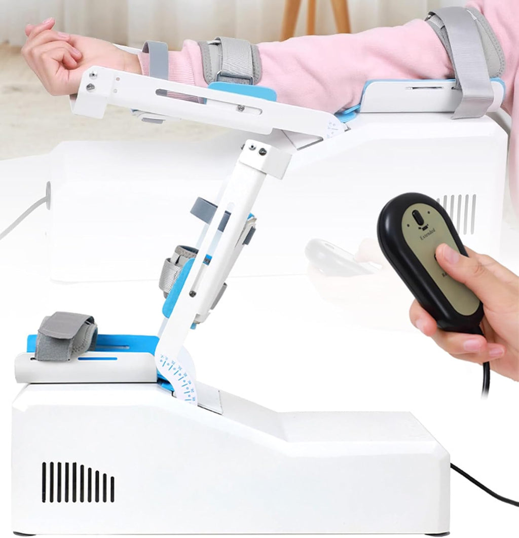Electric Elbow Joint Rehabilitation Device, Arm Rehabilitation Device, Elbow Brace Arm Exerciser with Remote Control, -5~145° Full-Angle Exercise, for Stroke Hemiplegia Patients