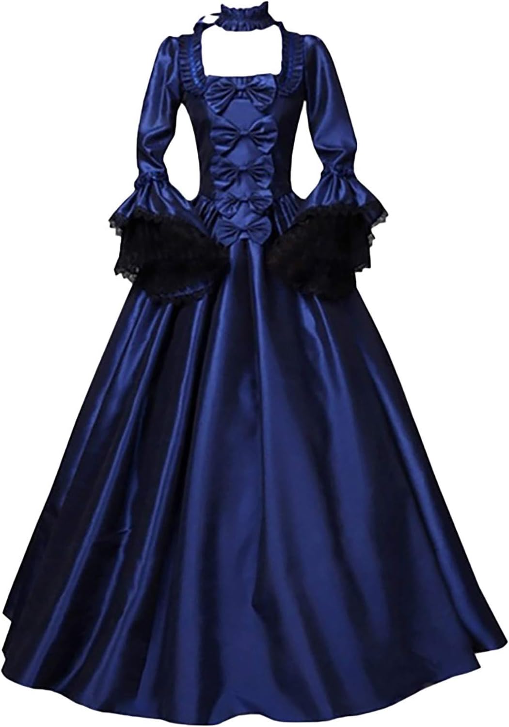 Queen Victorian Dress Women Plus Size Renaissance Ball Gown Lace Bell Sleeve Medieval Royal Dress Masquerade Costume