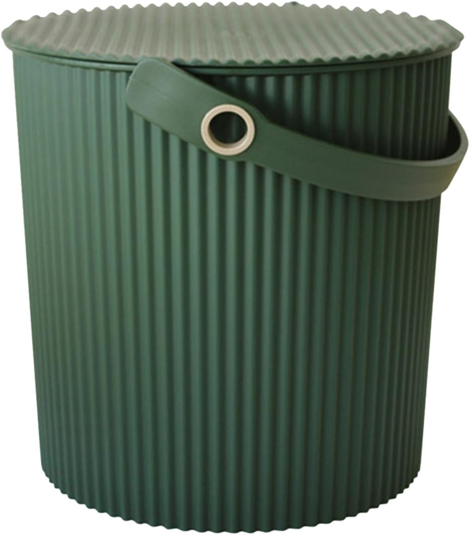 Hachimankasei Garden Tool Bucket with Lid, 3.2 gal (10 L), Green