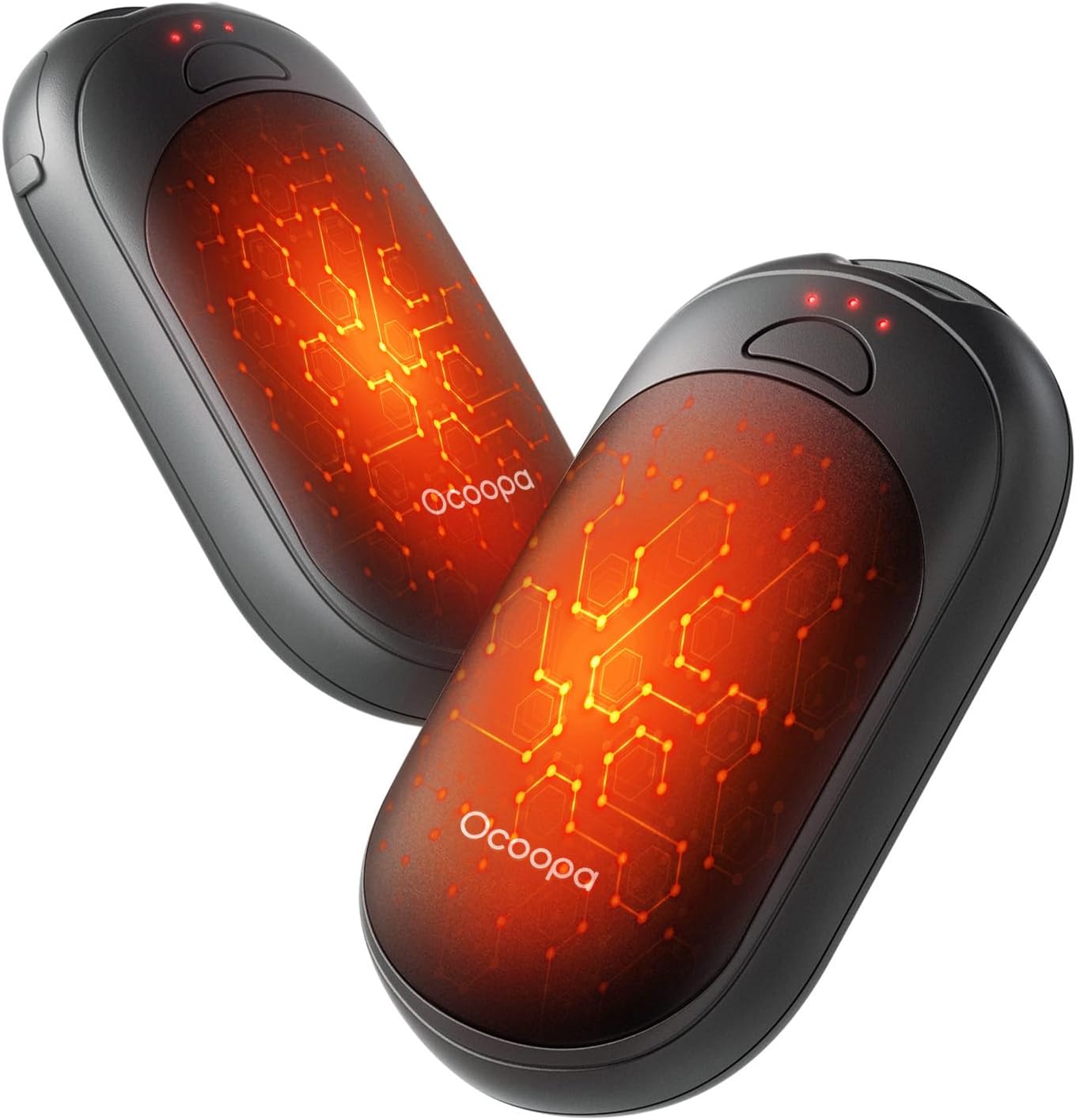OCOOPA Magnetic Hand Warmers Rechargeable 2 Pack, UL Safety Heat 100-126°F, 3-Settings, Pocket-Sized, Max. 8 Hrs Long Lasting,Great for Raynauds, Golf, Hunting, Camping, Gifts for Men Women, UT3 Lite