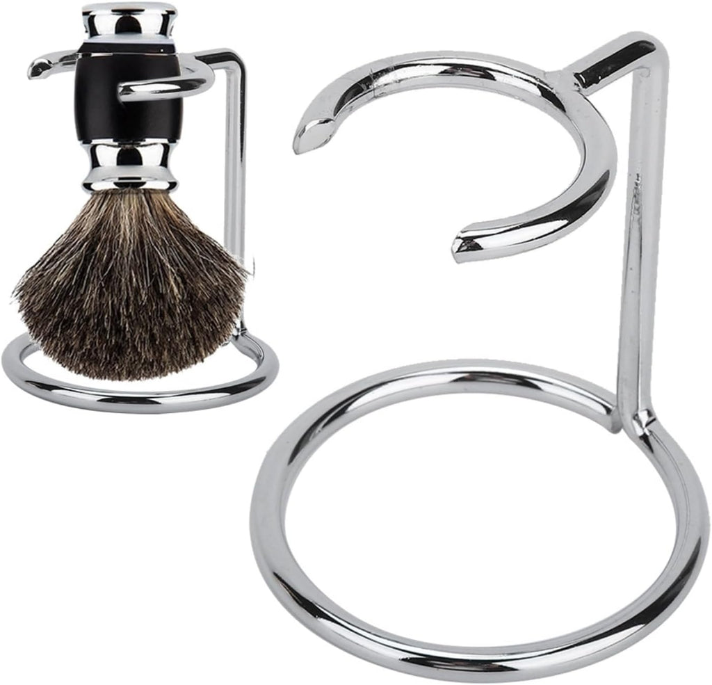 MAVIS LAVEN Stainless Steel Universal Men Shaving Brush Holder Safety Shaving Brush Holder Stand Storage Shaver Kit Organizer