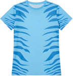 Blue Jungle Tiger Shirt for Women - Adult Teens T Cosplay Halloween Costumes