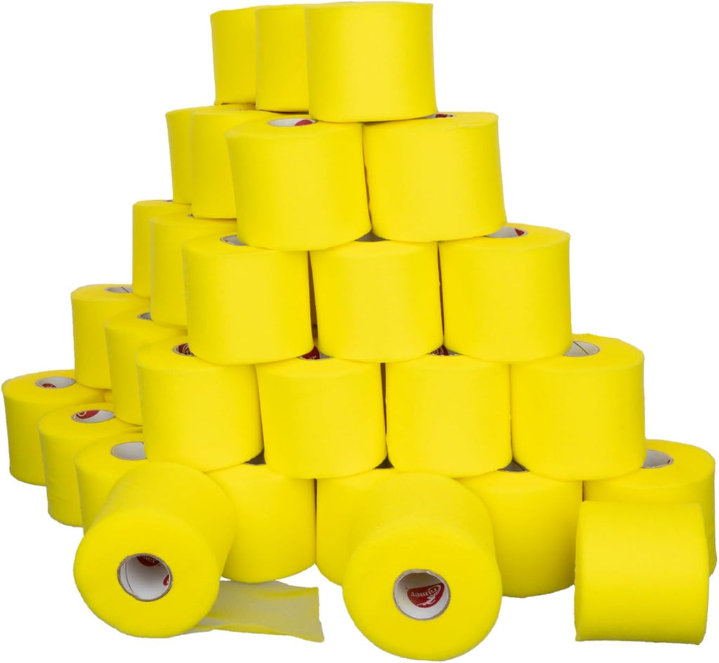 Cramer Tape Underwrap, Bulk Case of 48, Bright Yellow Rolls, Non-Latex Sports Prewrap to Protect Skin, Use Under Athletic Tape for Taping, Secure Pads & Ice Packs, 2.75" x 30 Yards