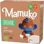 MAMUKO Baby Porridge - Healthy porridge with Oat Flavored & High Fiber - GMO-Free Oatmeal for Infants 3-6 Months - Organic Oatmeal for Healthy Growth & Development - 200g & 10 Servings